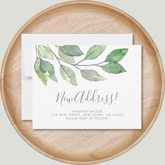 Watercolor New Address Moving 案内状