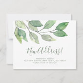 Watercolor New Address Moving 案内状 (正面)