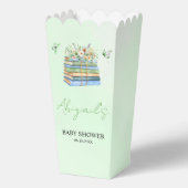 Watercolor New Chapter Begins green baby shower フェイバーボックス (裏面)