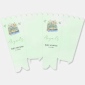 Watercolor New Chapter Begins green baby shower フェイバーボックス (見開き)