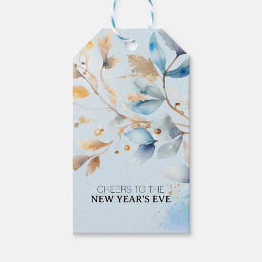 Watercolor New Year's Eve Party  ギフトタグ (正面)