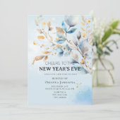 Watercolor New Year's Eve Party  招待状 (スタンド正面)