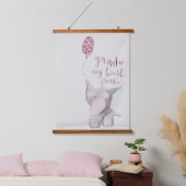 Watercolor Nursery Animals 吊り下げ型タペストリー (寝室)