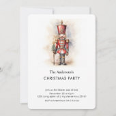 Watercolor Nutcracker Christmas Party  招待状 (正面)