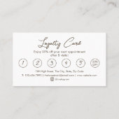 Watercolor Oak Tree Modern Elegant Script  ロイヤリティカード (裏面)