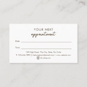 Watercolor Oak Tree Modern Elegant Script  予約カード (裏面)