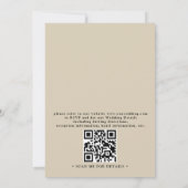 Watercolor Ocean Beach Coastal QR Code Wedding 招待状 (裏面)
