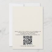 Watercolor Ocean Coastal Beach QR Code Wedding 招待状 (裏面)