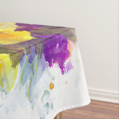 Watercolor Ocean Dolphins Tropical Flowers テーブルクロス (インサイチュ)