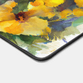 Watercolor Ocean Dolphins Tropical Flowers デスクマット (コーナー)