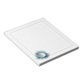 Watercolor Ocean Pearl Oyster Shell Lined Notepad ノートパッド (アングル)
