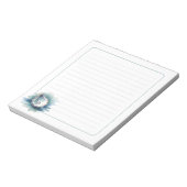 Watercolor Ocean Pearl Oyster Shell Lined Notepad ノートパッド (回転)