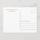 Watercolor Ocean Sea Summer Beach Save the Date 案内ポストカード (裏面)