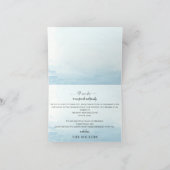 Watercolor Ocean Sea Summer Beach Thank You Card 招待状 (内部)