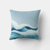 Watercolor Ocean Waves クッション (裏面)