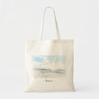 Watercolor Ocean Waves Personalized Tote Bag トートバッグ