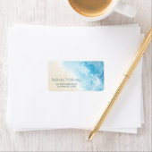 Watercolor Ocean White Turtle ラベル (インサイチュ)