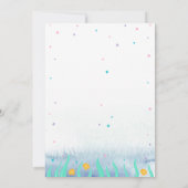 Watercolor Octopus Balloon Summer Baby Shower  招待状 (裏面)