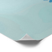 Watercolor of a super yacht ポスター (角)