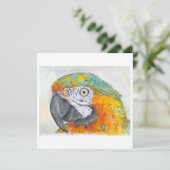 Watercolor of Parrot on Flat Card (スタンド正面)
