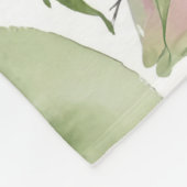 Watercolor Of Pink And Lavender Roses フリースブランケット (角)