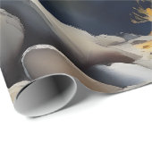 Watercolor of sunrise over snow covered mountains ラッピングペーパー (ロールコーナー)