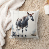 Watercolor Okapi AREF285 - Watercolor クッション (ブランケット)