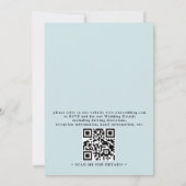 Watercolor On The Beach Elegant QR Code Wedding 招待状 (裏面)