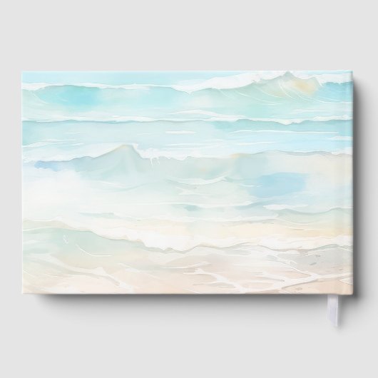 Watercolor On The Beach Wedding ゲストブック (裏面)