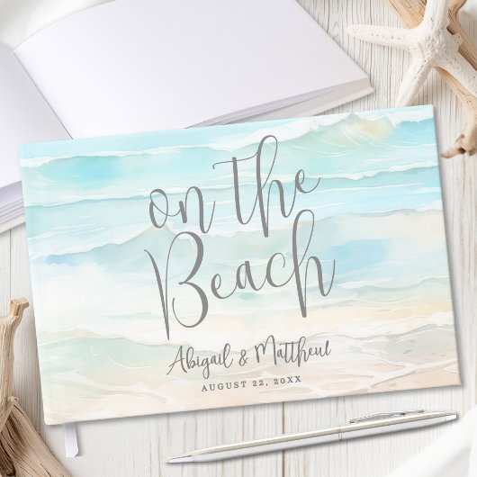 Watercolor On The Beach Wedding ゲストブック