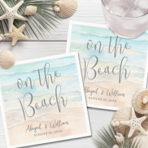 Watercolor On The Beach Wedding