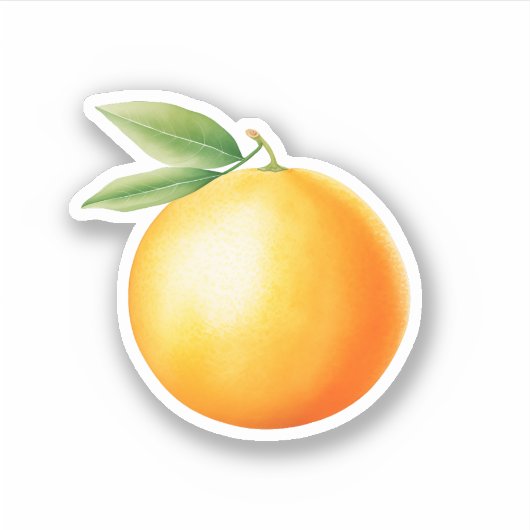 Watercolor Orange シール (正面)