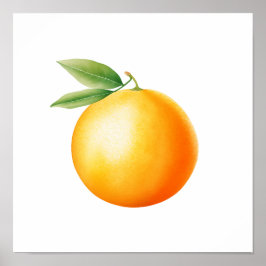 Watercolor Orange ポスター