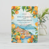 Watercolor Orange City Wedding 招待状 (スタンド正面)