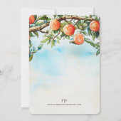 Watercolor Orange City Wedding 招待状 (裏面)