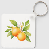 Watercolor Orange Flower キーホルダー (裏面)