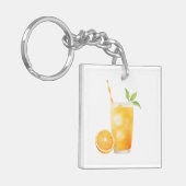 Watercolor Orange Juice キーホルダー (正面左)