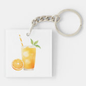 Watercolor Orange Juice キーホルダー (裏面)