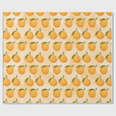 Watercolor Orange Pattern ラッピングペーパー (フラット)