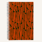 Watercolor orange vertical lines ノートブック (正面)