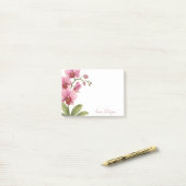 Watercolor Orchid Personalized Post-it Notes ポストイット (デスク上)
