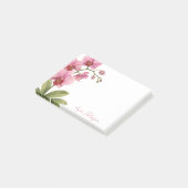 Watercolor Orchid Personalized Post-it Notes ポストイット (アングル)