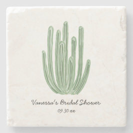 Watercolor Organ Pipe Cactus Bridal Shower ストーンコースター