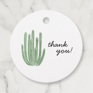 Watercolor Organ Pipe Cactus Bridal Shower フェイバータグ