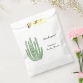 Watercolor Organ Pipe Cactus Bridal Shower フェイバーバッグ (封をした状態)