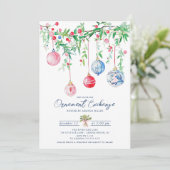 Watercolor Ornament Exchange Invitation 招待状 (スタンド正面)