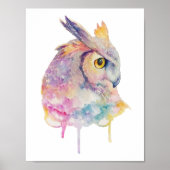 Watercolor Owl ポスター (正面)