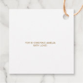 Watercolor Owl Arch Baby Shower Thank You フェイバータグ (裏面)