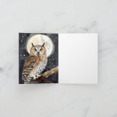 Watercolor Owl Greeting Card シーズンカード (内部)