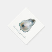 Watercolor Oyster スタンダードカクテルナプキン (角)